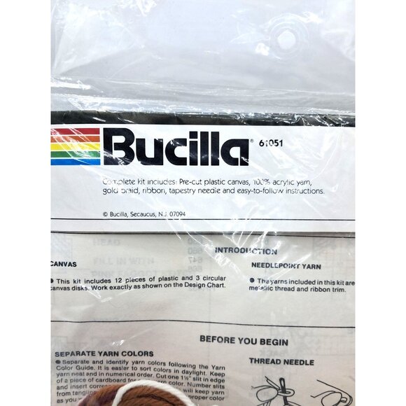 Bucilla "Angels" Ornaments Set Of 3 Pre-Cut Plastic Canvas Kit Crafts Vintage - Picture 5 of 6